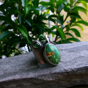 SALE: Woodland Ring - Royston Turquoise & Serpentine Ring