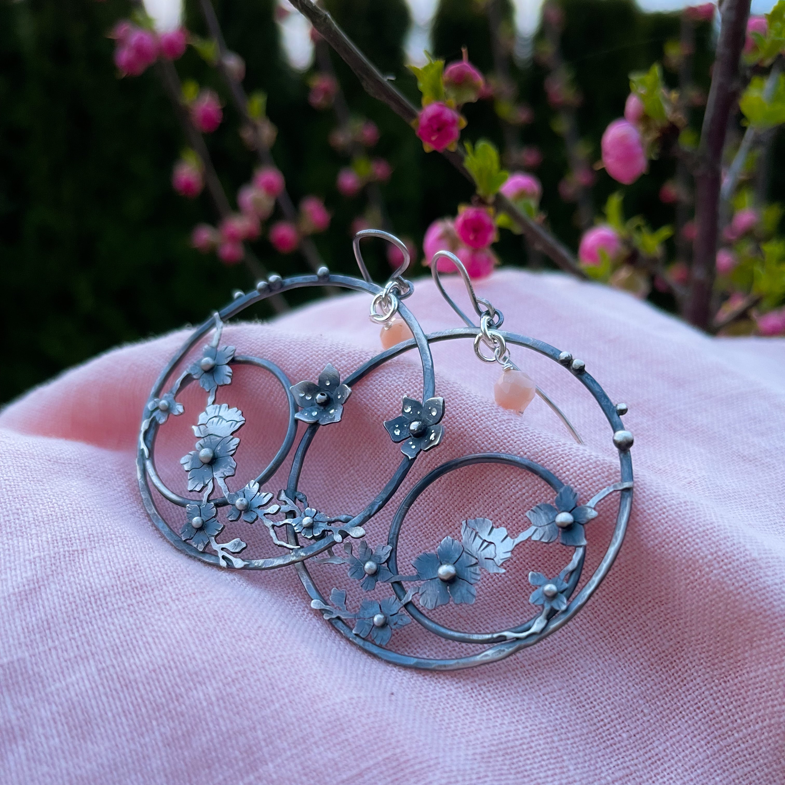 CUSTOM- The Sakura Hoop Earrings