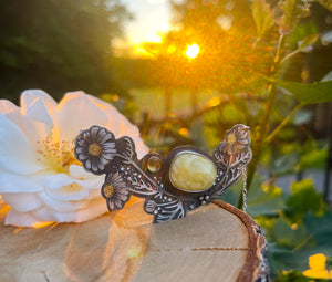The Chamomile Necklace - Amber & Citrine