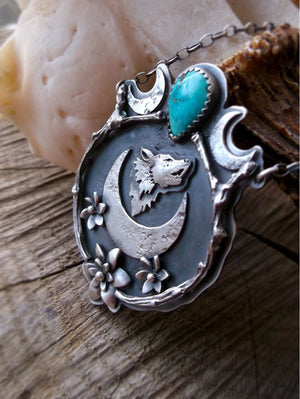 The Wolf- Carico Lake Turquoise Necklace