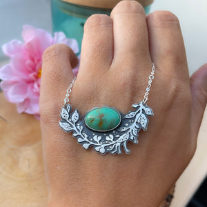 Flora Arc Necklace with Turquoise