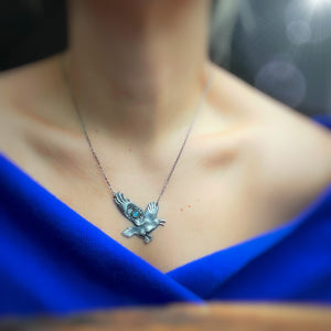 The Raven & The Blue Moon Necklace