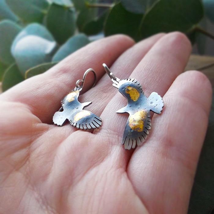 Sacred Wings Earrings - Keum Boo Eagle Earrings