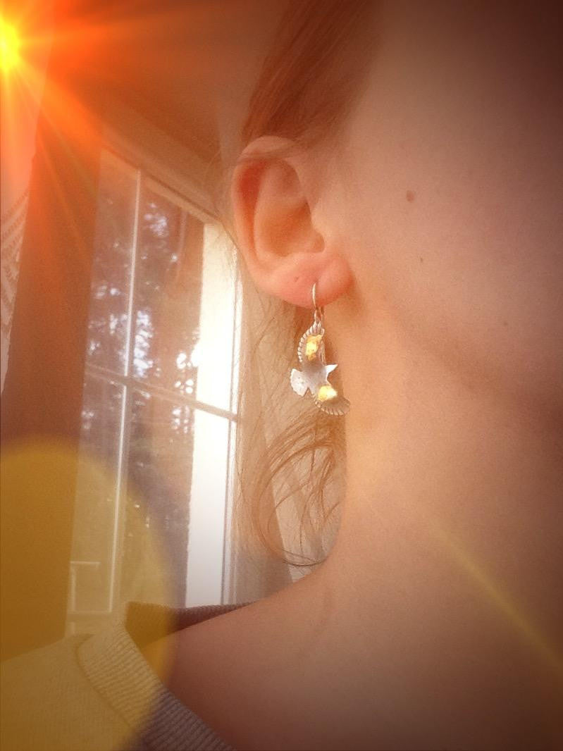 Sacred Wings Earrings - Keum Boo Eagle Earrings
