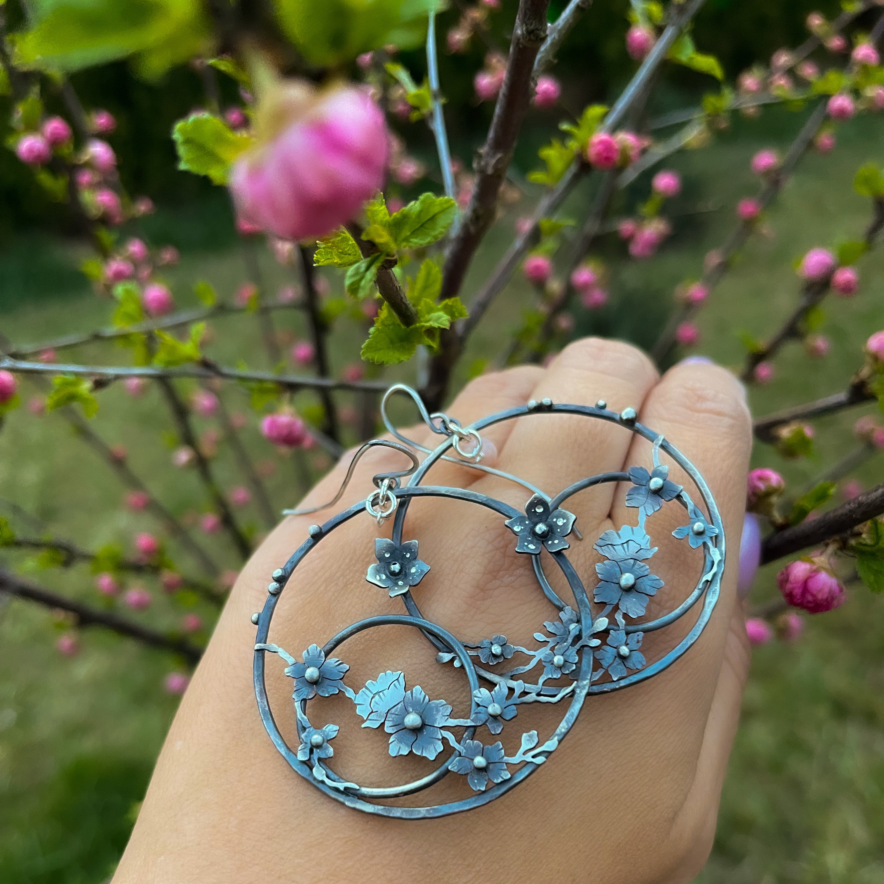 CUSTOM- The Sakura Hoop Earrings