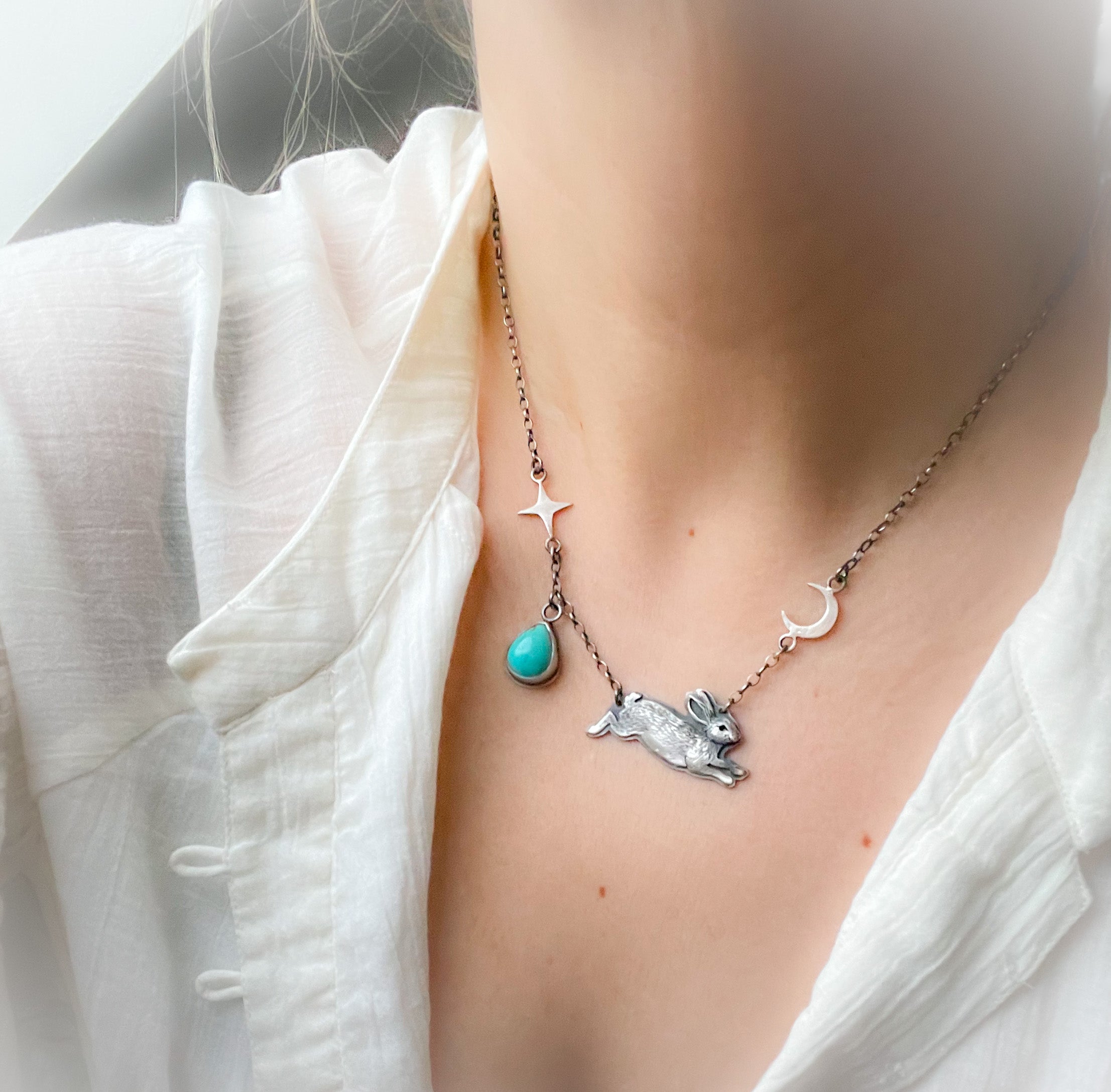 The Rabbit & Turquoise Necklace II