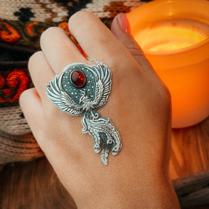 The Amber Phoenix Necklace