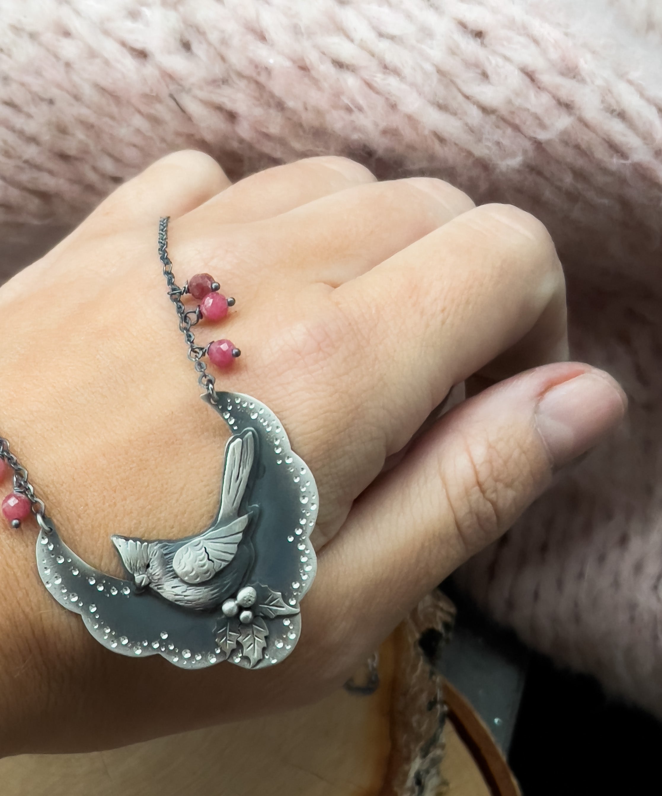The Red Cardinal Bib Necklace