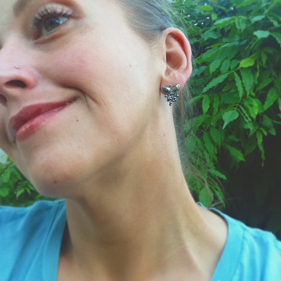 Sacred Wings Stud Earrings - Eagle Keum Boo Dainty Earrings