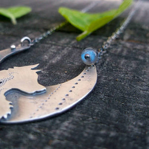 The Wolf Necklace - Metalsmithed Spirit Animal Totem Bib Necklace