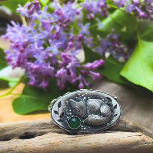 The Sleepig Fox Necklace I - Aventurine