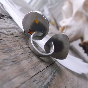 Sacred Wings Double Ring - Amber & Turquoise Ring