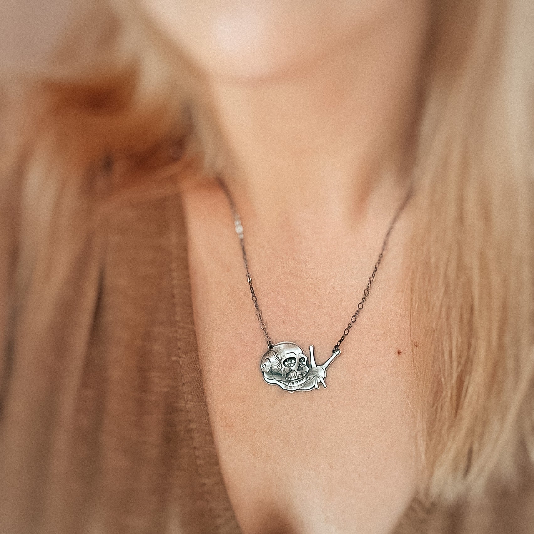 The Skully Snail Necklace