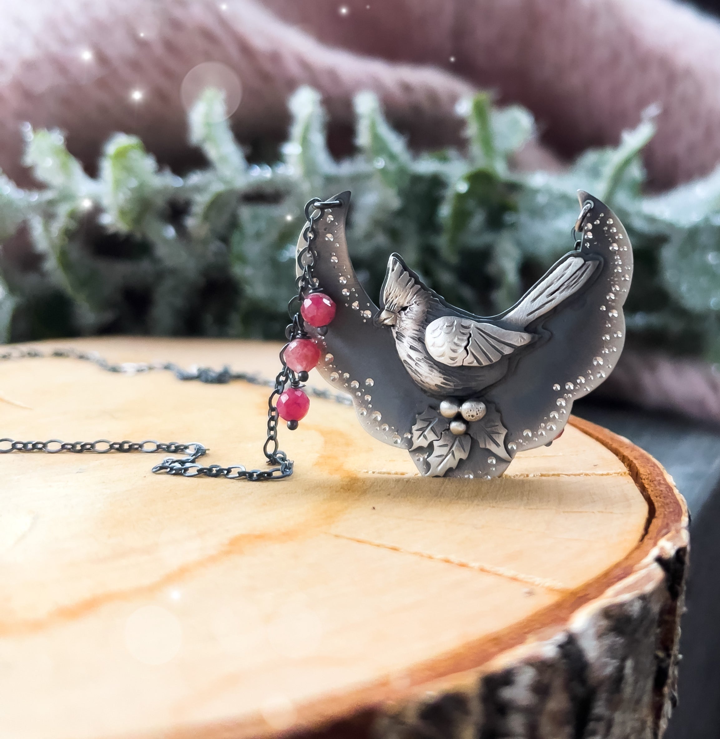 The Red Cardinal Bib Necklace