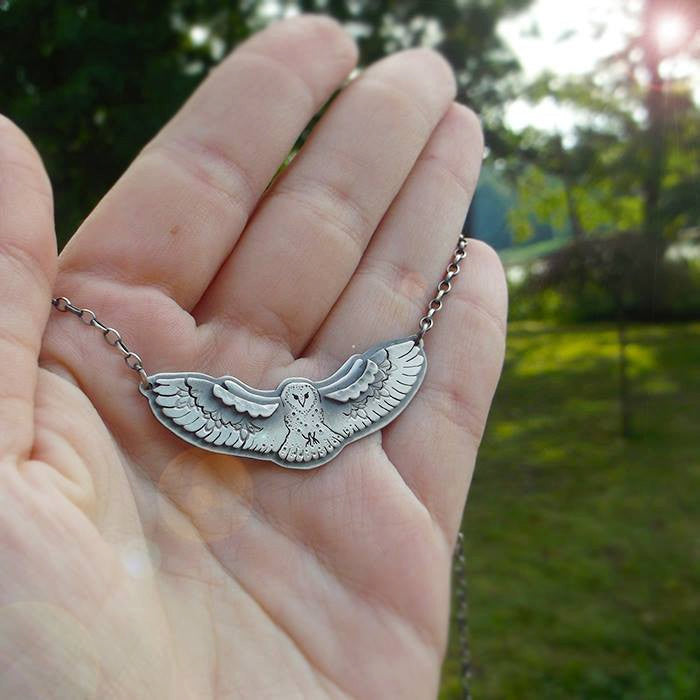 The Barn Owl Necklace - Totem Owl Necklace
