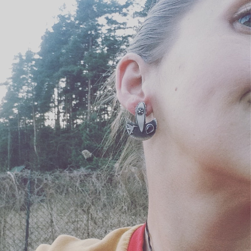 The Healer Earrings - Hummingbird Pink Amethyst Fan Earrings