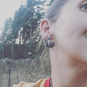 The Healer Earrings - Hummingbird Pink Amethyst Fan Earrings