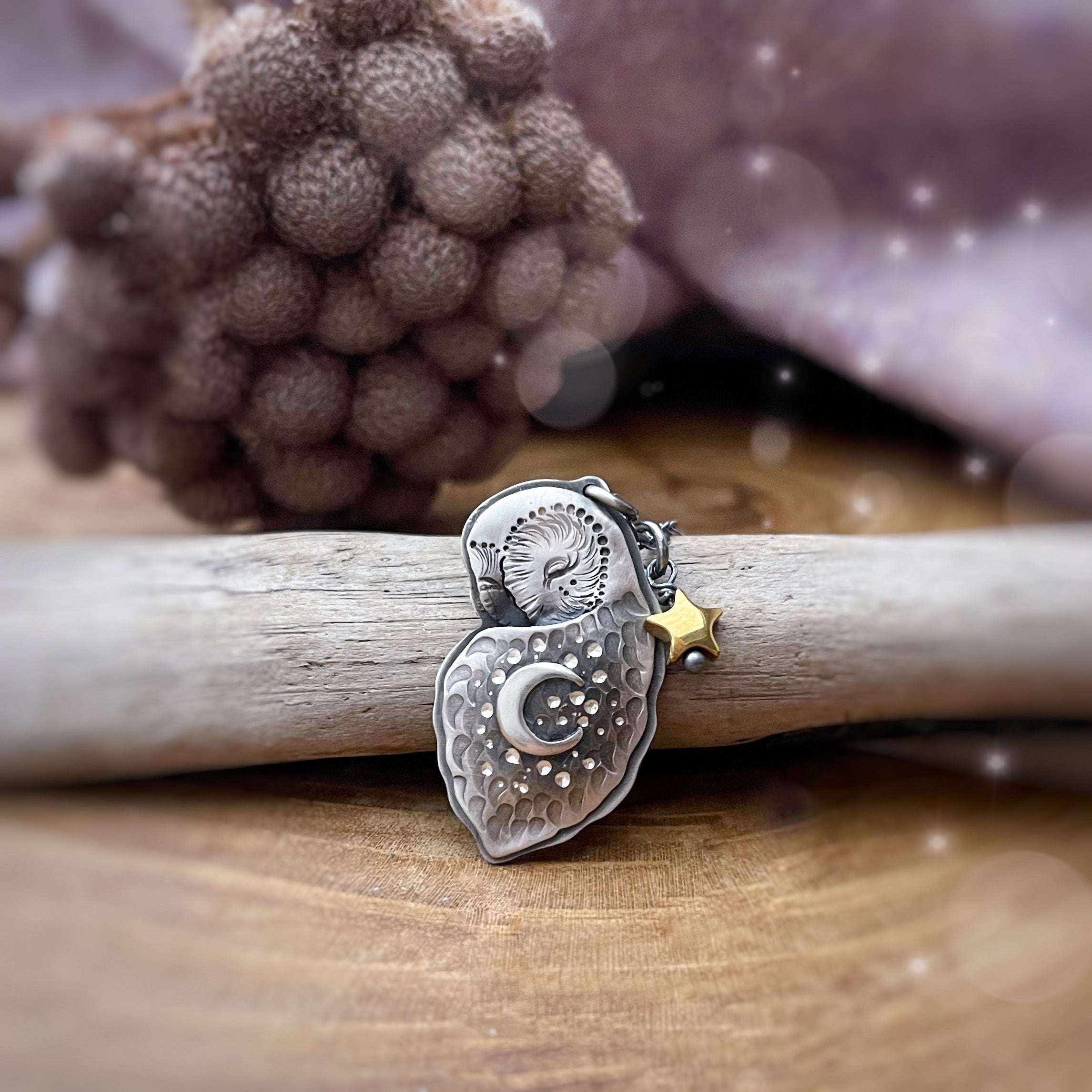 The Sleeping Barn Owl Neckace