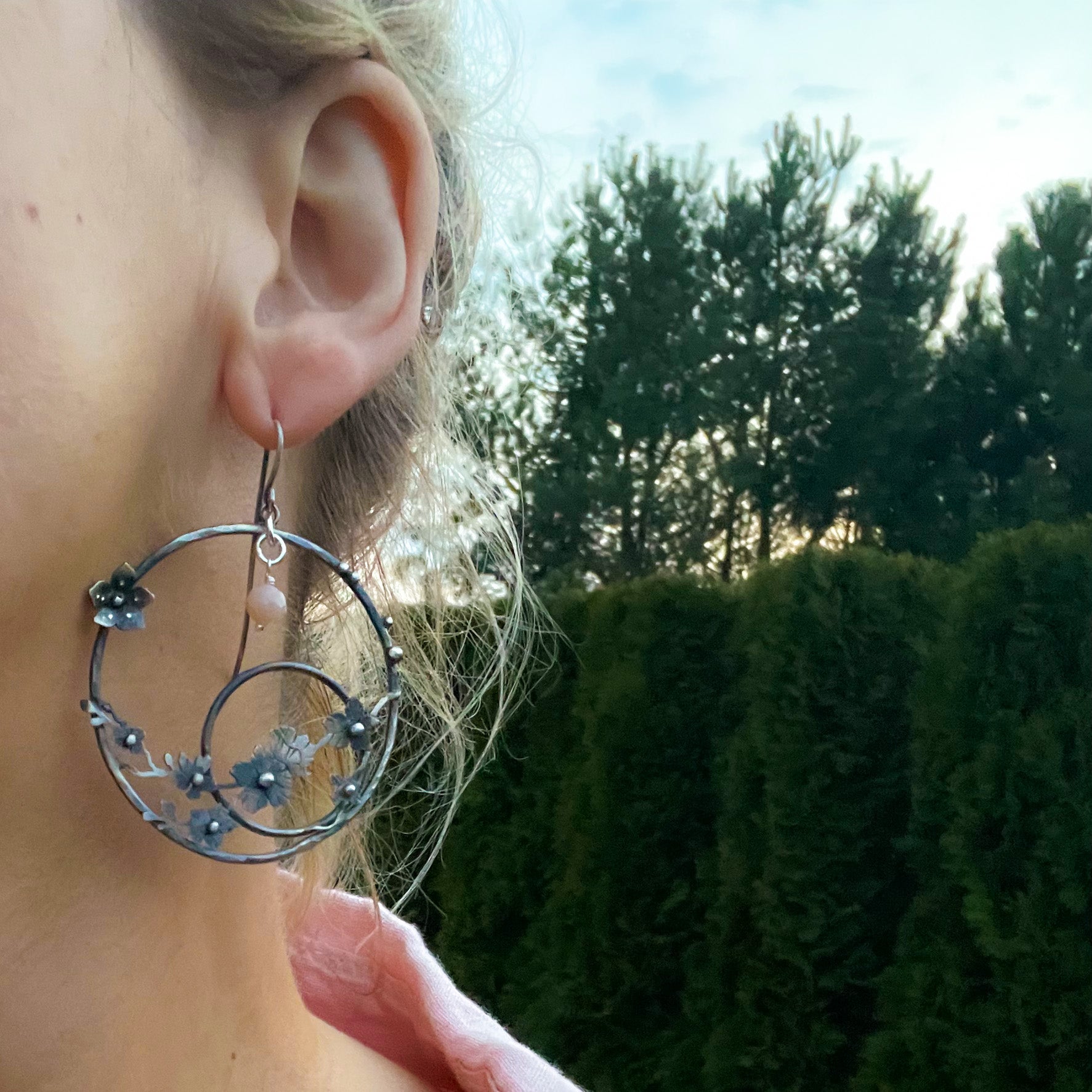 CUSTOM- The Sakura Hoop Earrings