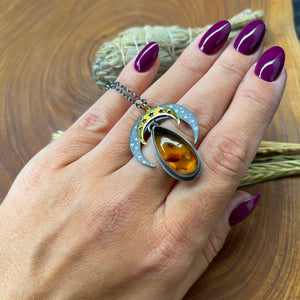 The Amber Lunula Talisman No2