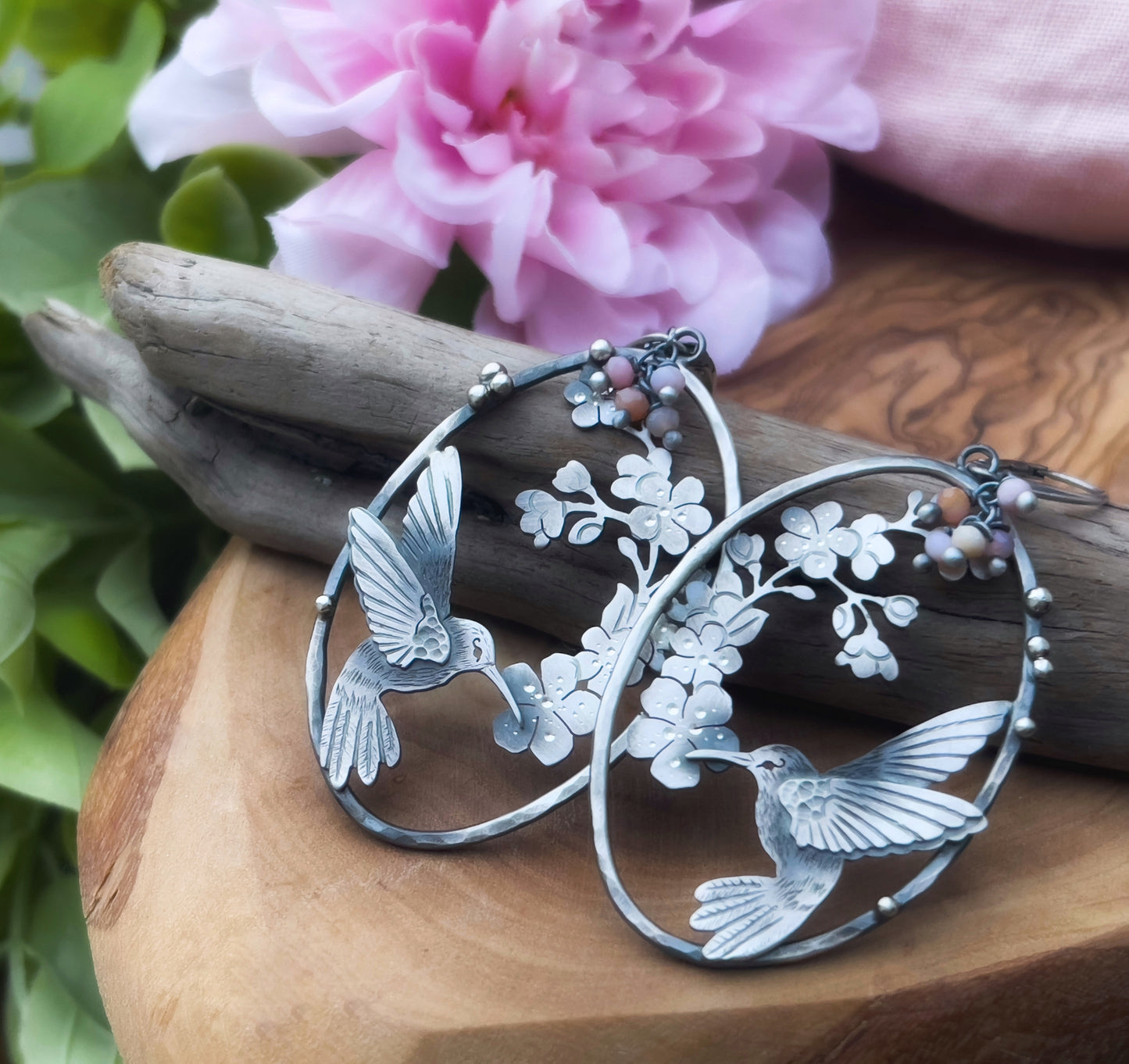 The Healer Earrings - Hummingbird Earrings