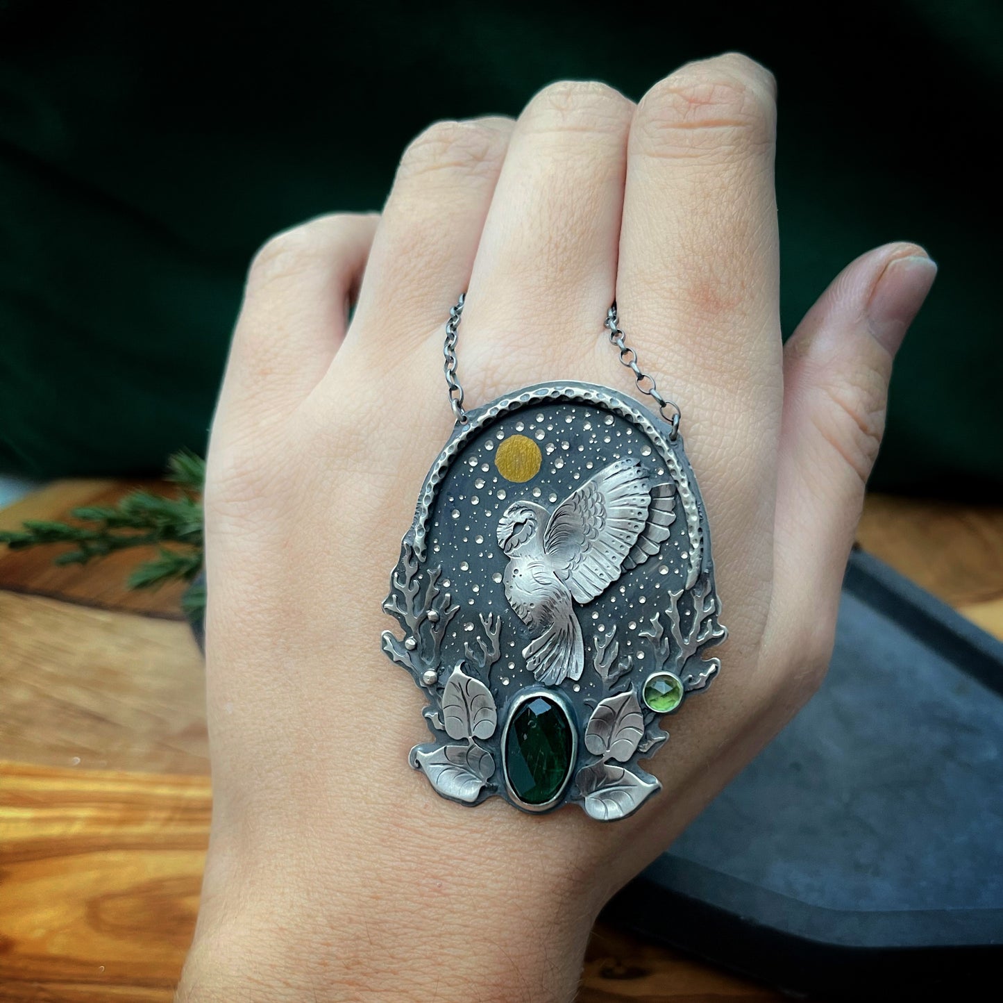 The Winter Barn Owl Necklace