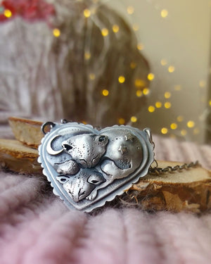 Friends Necklace - Cats, Moon and Stars Necklace
