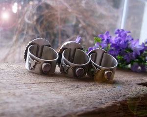 The Healer Ring - Hummingbird Holly Chalcedony Ring 8 US