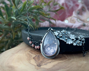 The Sakura Necklace-Rose Quartz