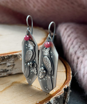 The Red Cardinal Earrings