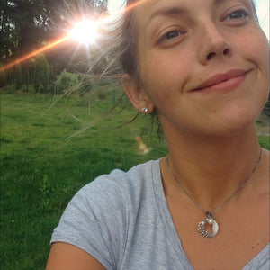 Moonchild Charm Necklace - Moonstone, Pearl and Wreath