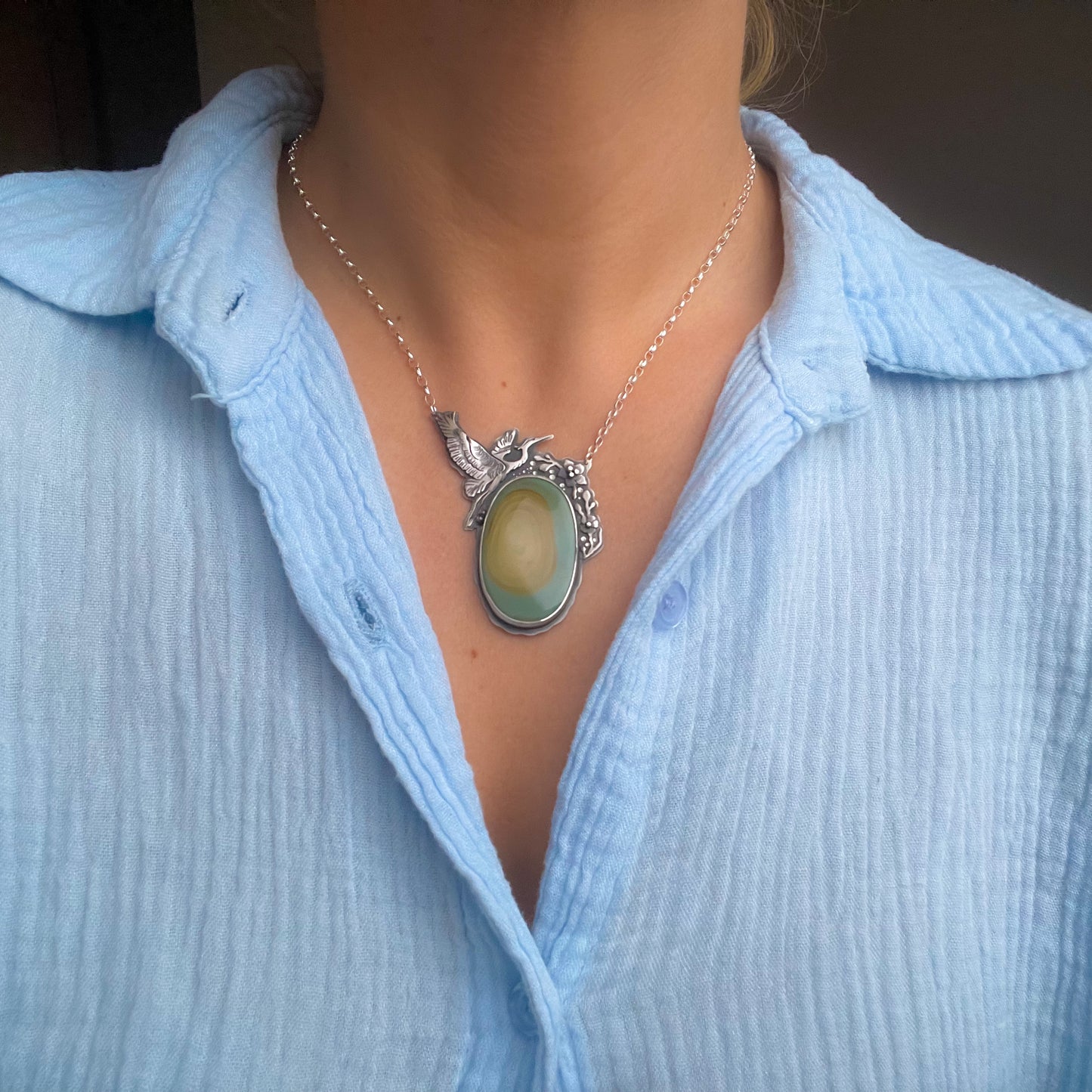 The Spring Heron Necklace I