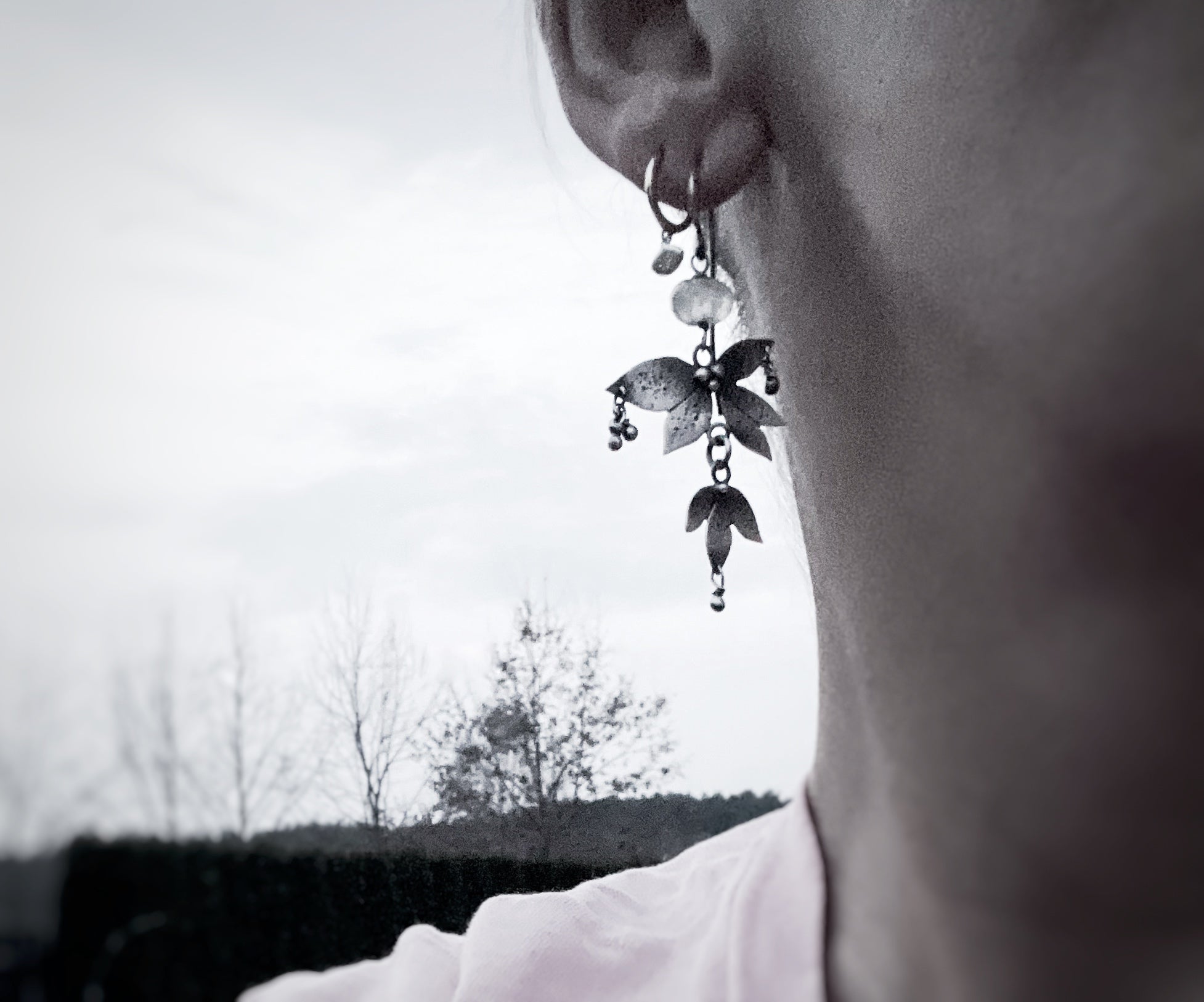 The Flora Leaf Earrings