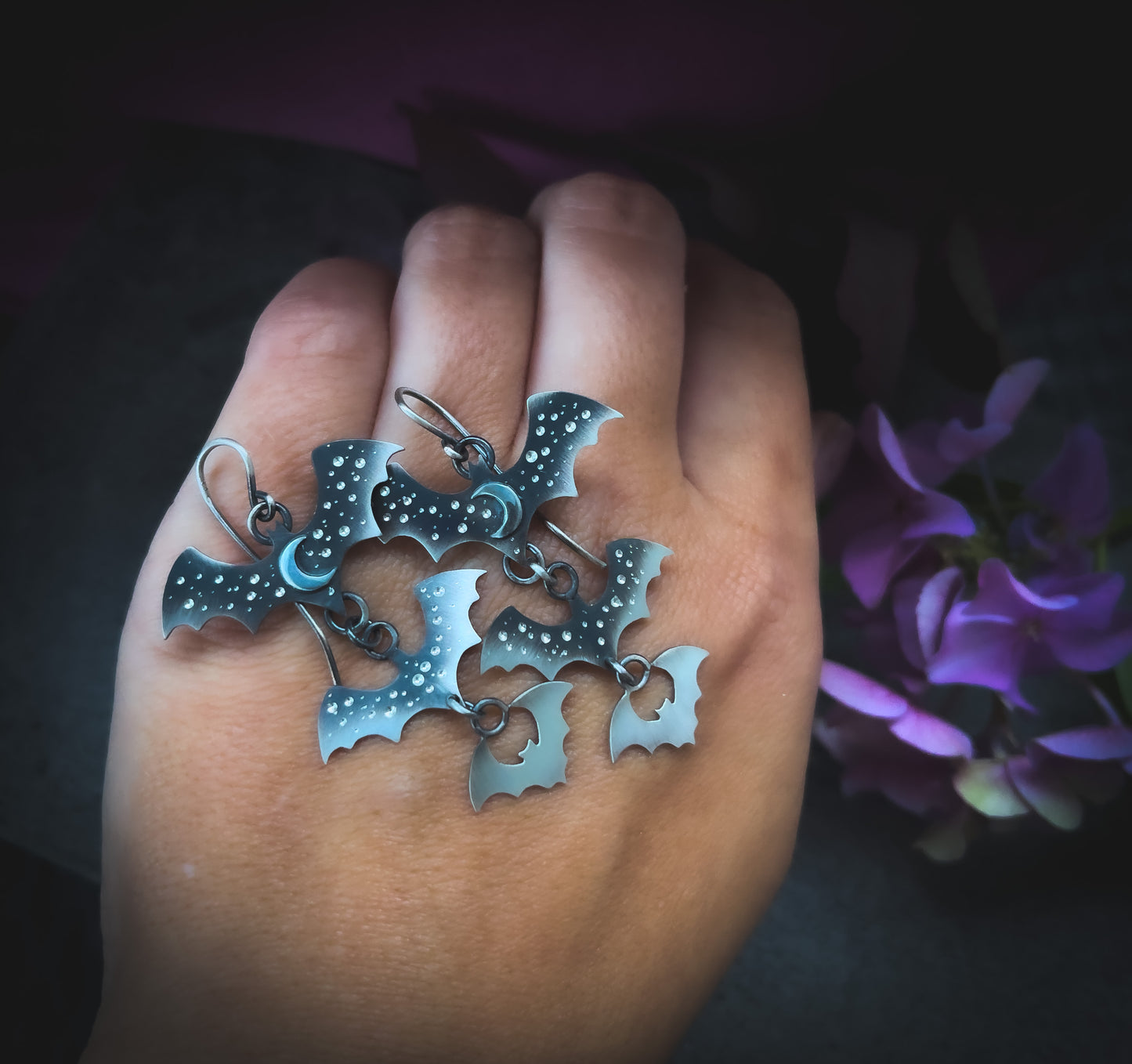 The Ombre Bat Mobile Earrings