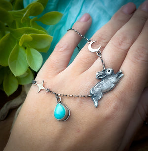 The Rabbit & Turquoise Necklace II