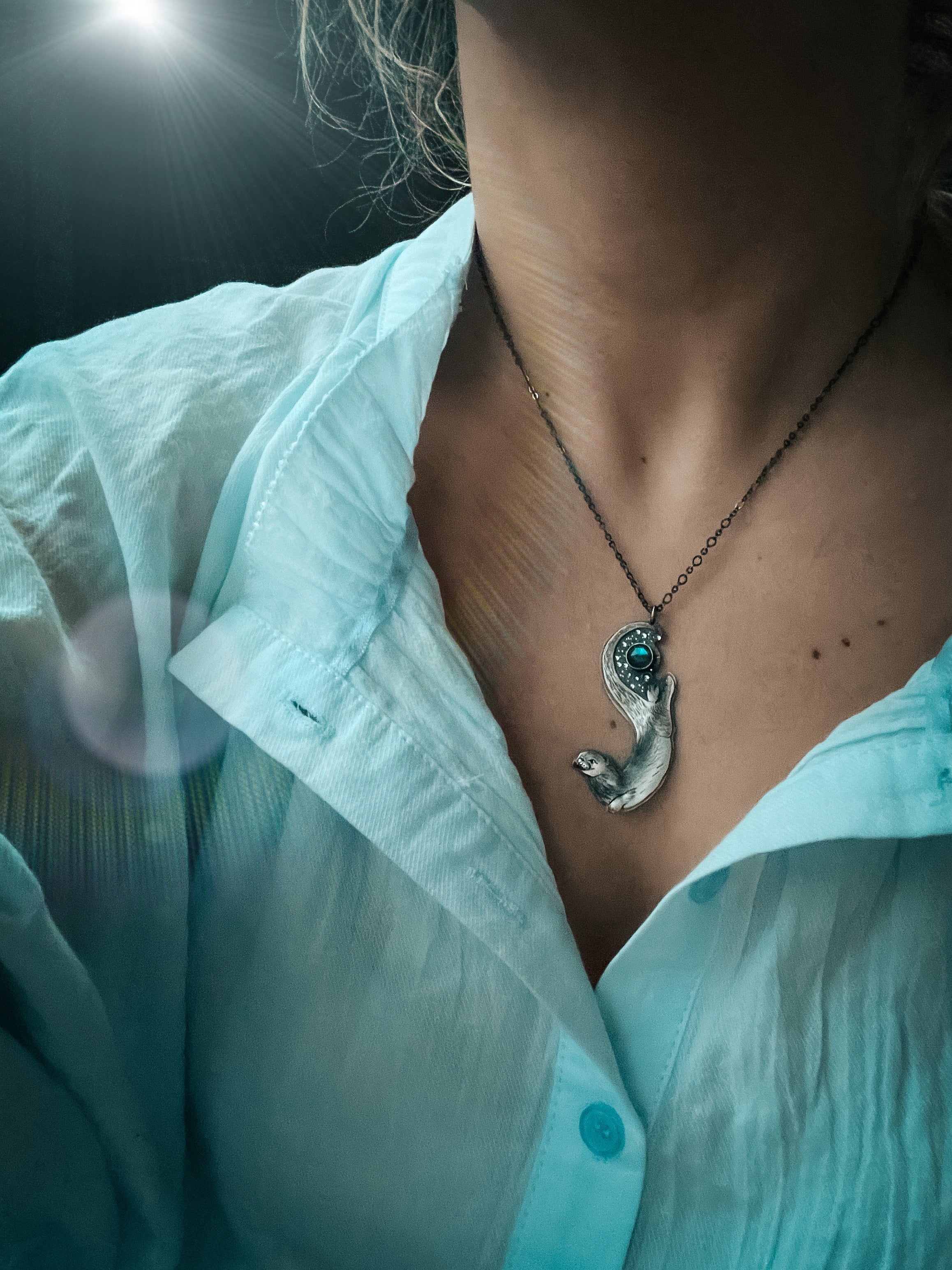 The Labradorite Otter Necklace