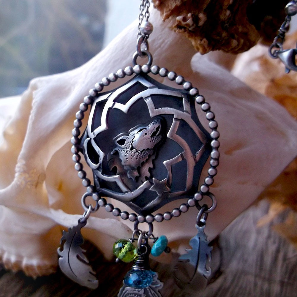The Wolf- Dreamcatcher Necklace