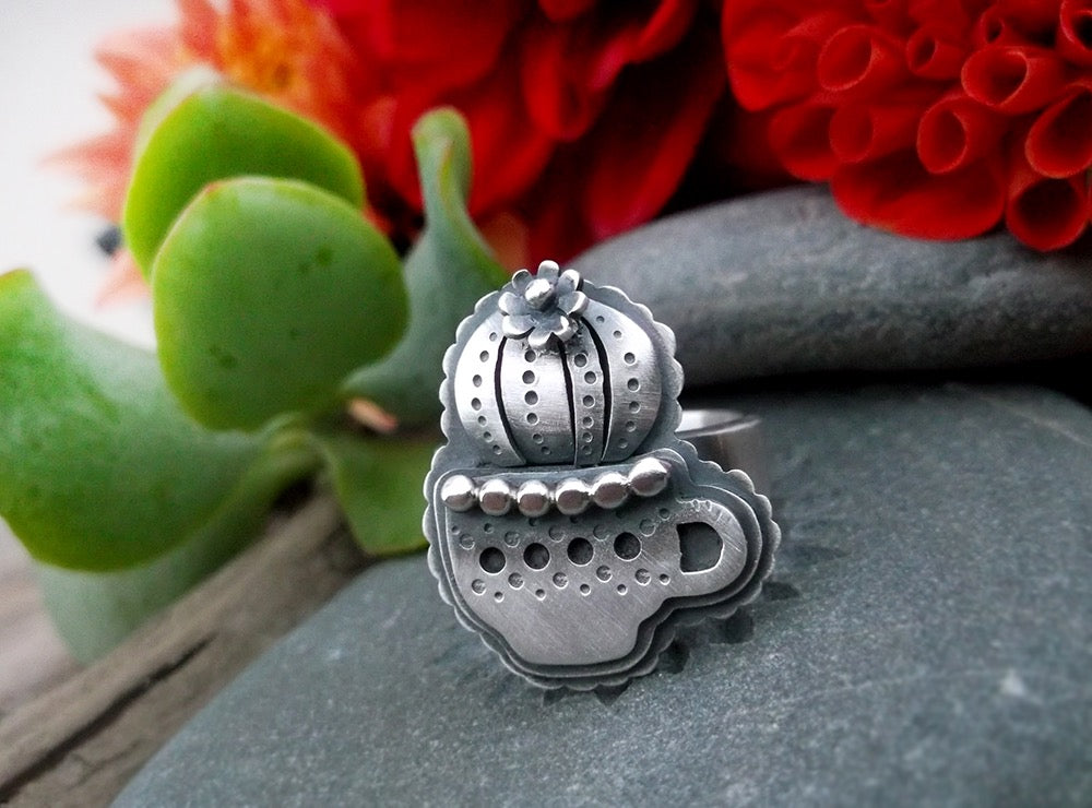 Cacti Pot Ring/Pendant