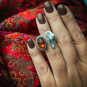 The Winter Barn Owl & Amber Ring 6 US