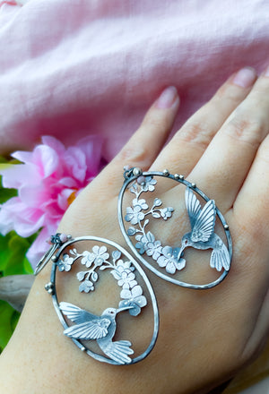 The Healer Earrings - Hummingbird Earrings