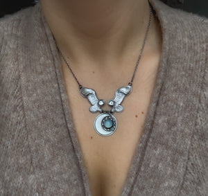 Barn Owls & Blue Moon Necklace