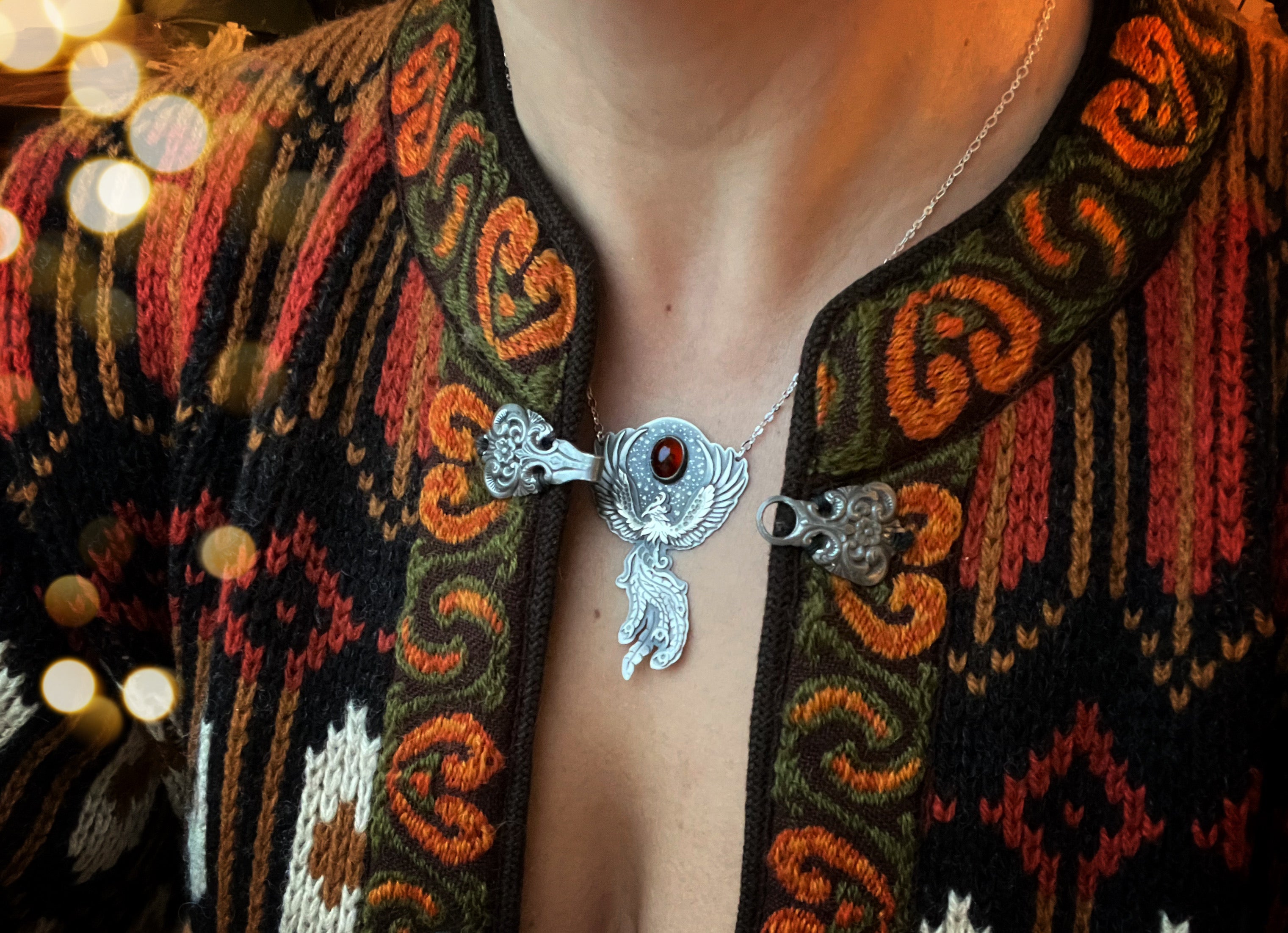 The Amber Phoenix Necklace