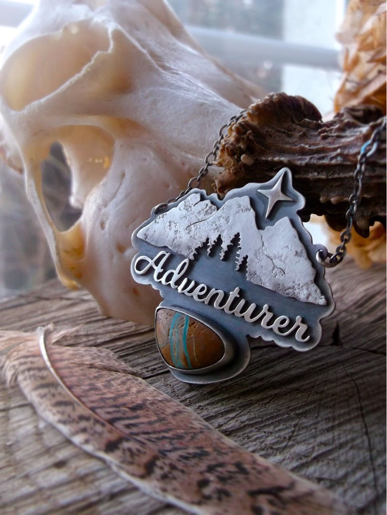 The Adventurer Necklace - Royston Ribbon Turquoise