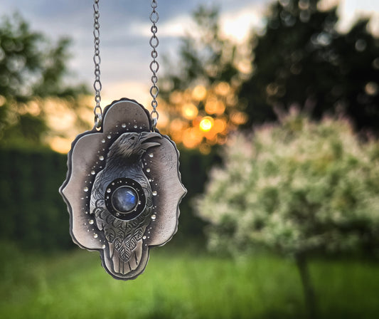 The Labradorite Raven Necklace