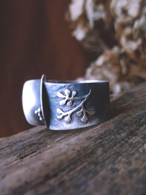 Amber Medicine Ring- Cognac Amber