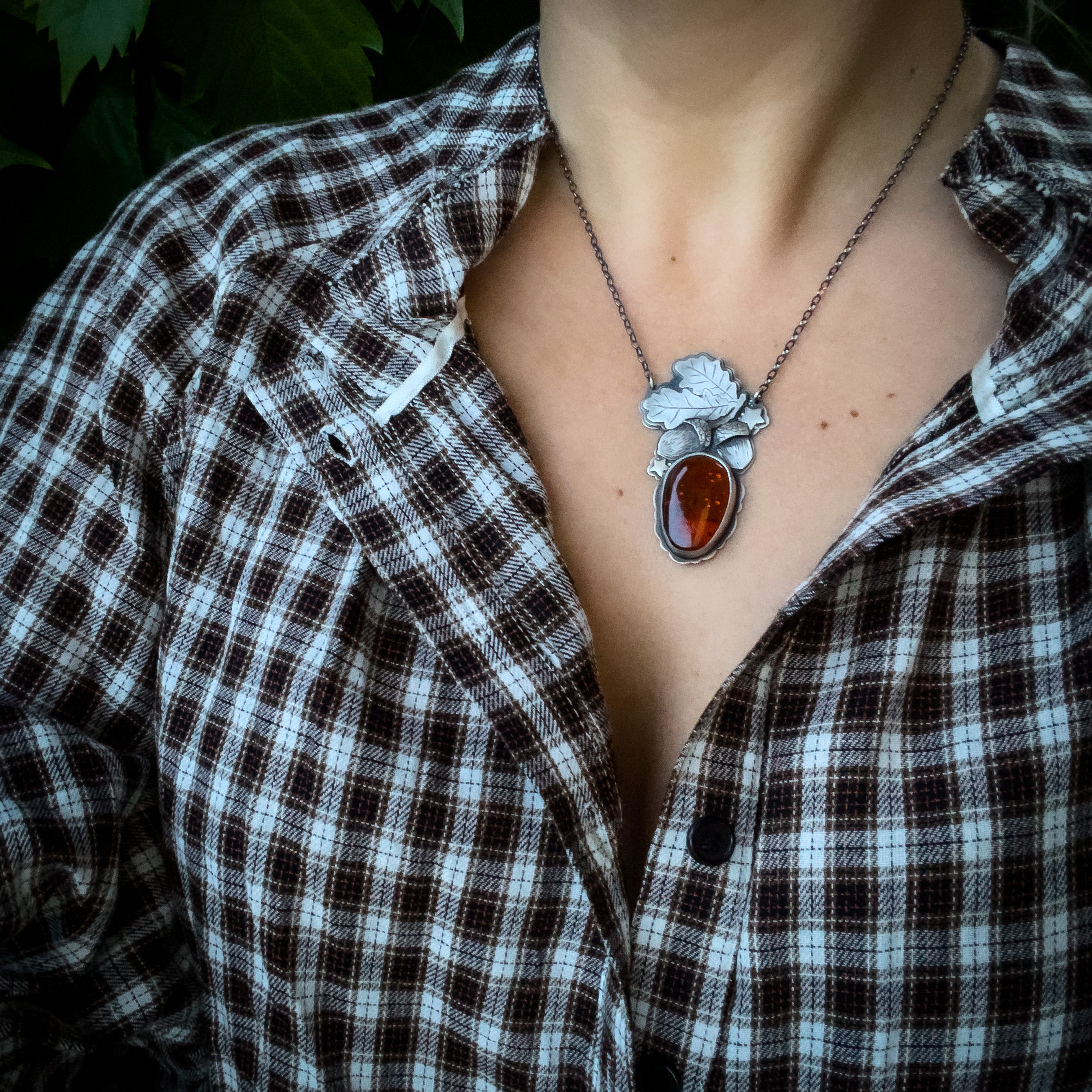 The Acorn Necklace - Baltic Amber