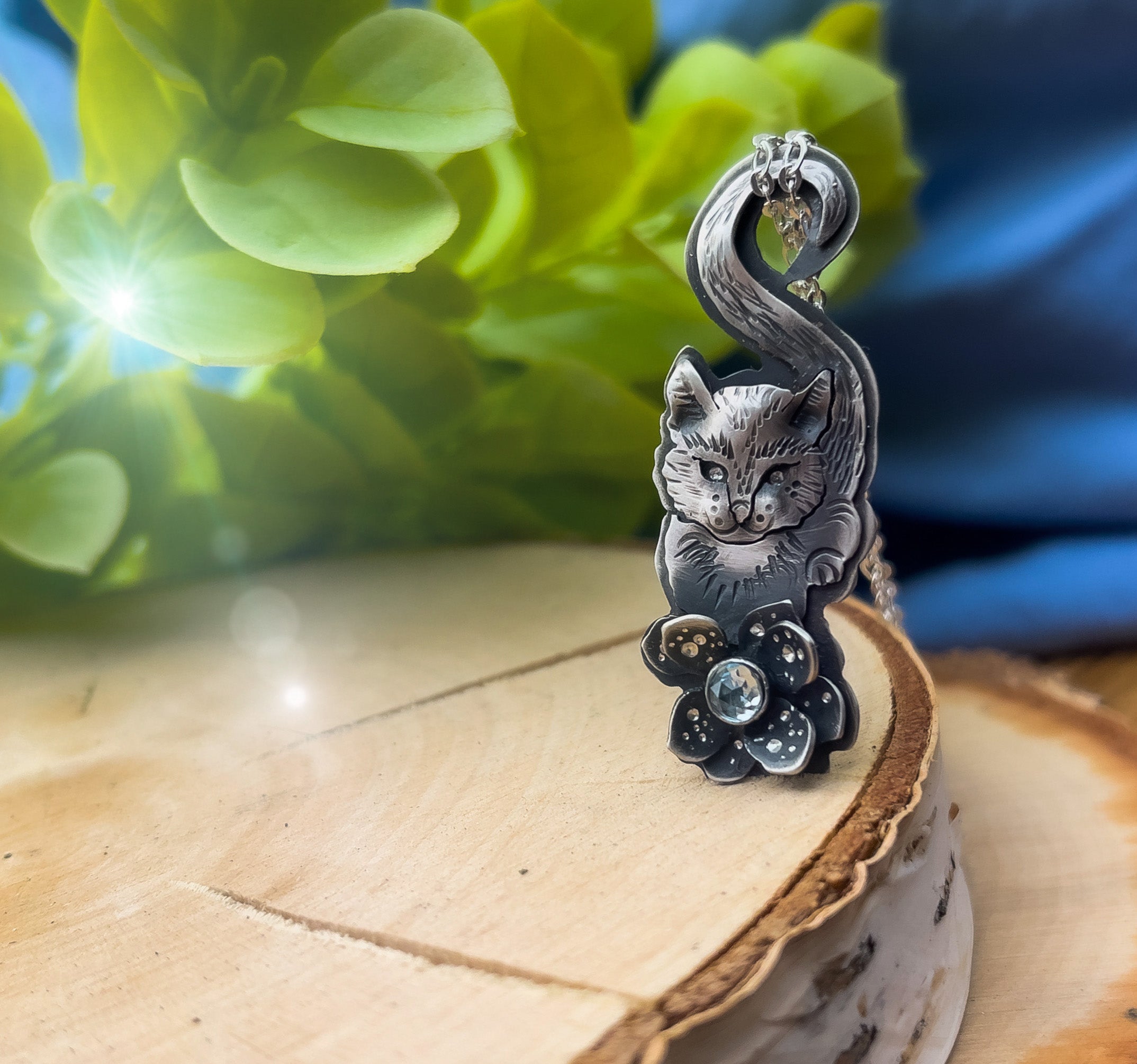The Floral Kitten Necklace