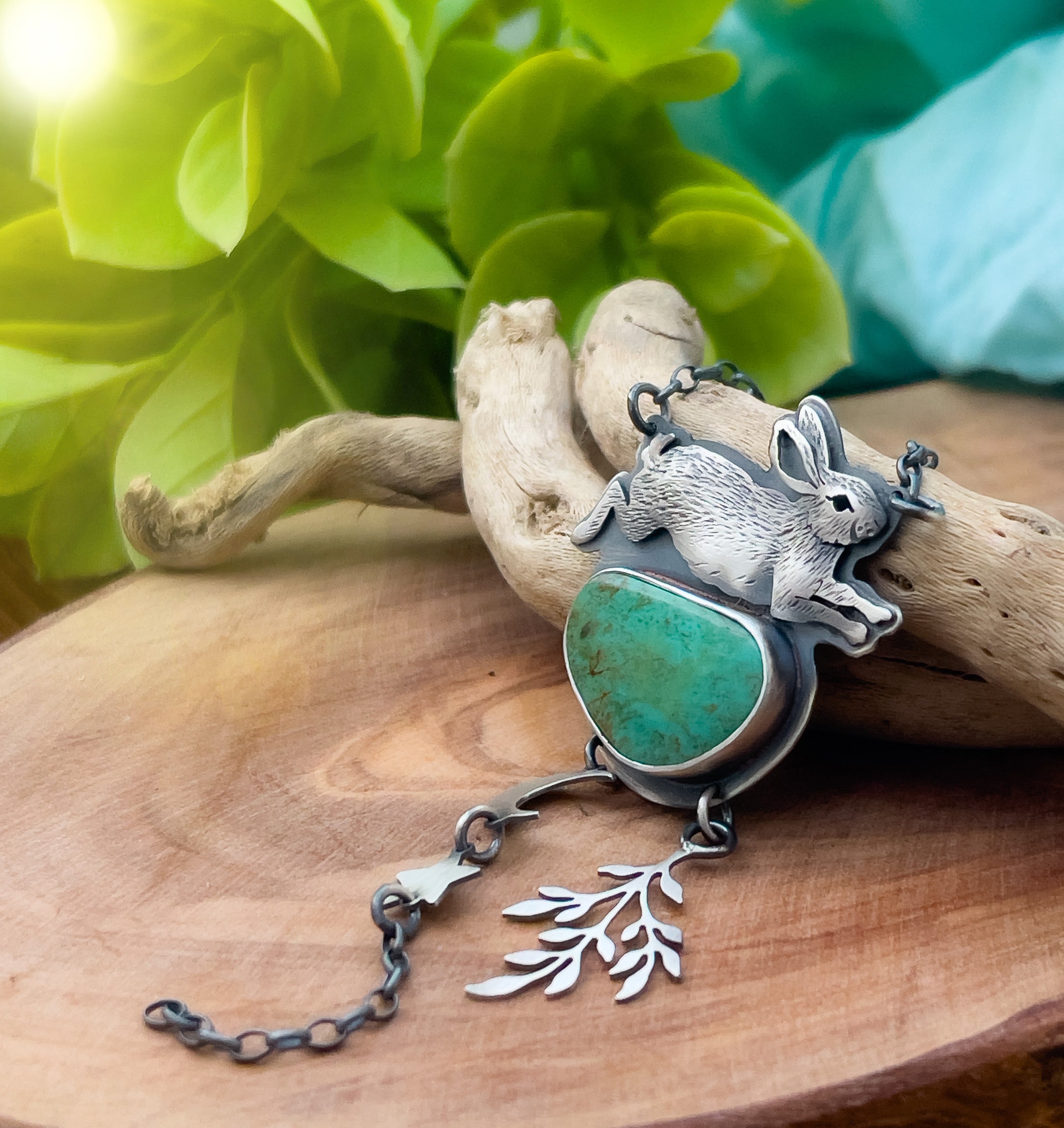 Tourquoise Rabbit The Rabbit & Turquoise Lariat Necklace II – Lilyblonde