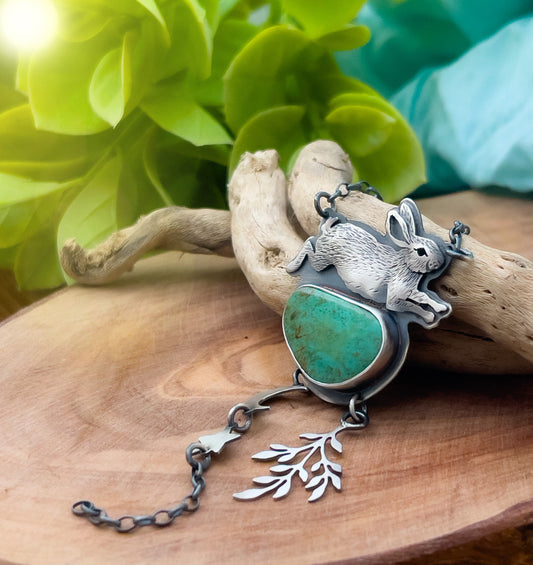 The Rabbit & Turquoise Lariat Necklace II