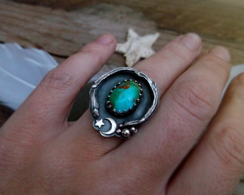 Whispers Ring - Verde Valley Turquoise Ring